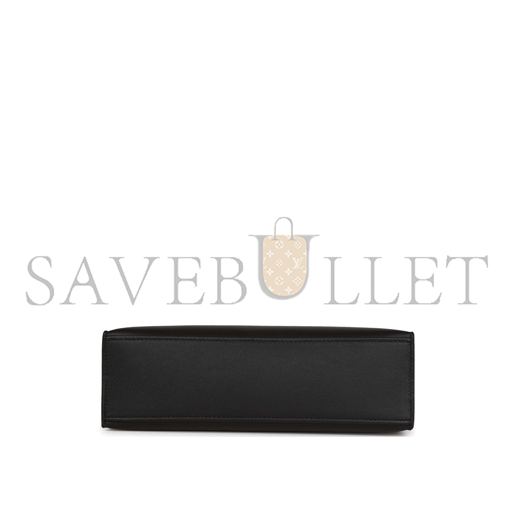H**mes master kelly pochette black swift palladium hardware (22*14*7cm)